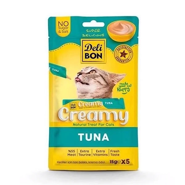 Delibon Creamy Ödül Maması Ton Balıklı 15Gr 5Li Paket - 1