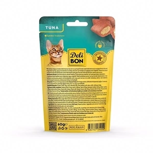 Delibon Crunchy İçi Dolgulu Tunalı Kedi Ödülü 60gr