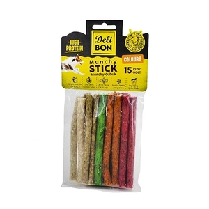 Delibon Deri Munchy Çubuk Orta Boy 15'li Paket Karışık Renk Kalınx15Ad.