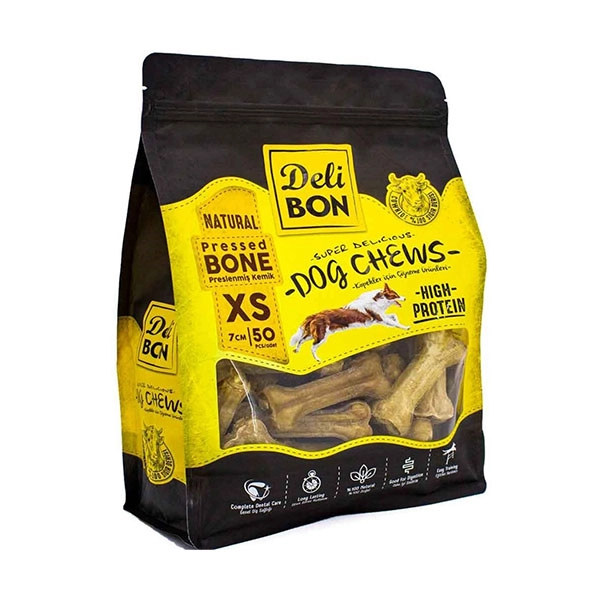 Delibon Deri Pres Kemik 7 Cm XS Boy 50'li Torba Naturel 7CmX50Ad. - 1