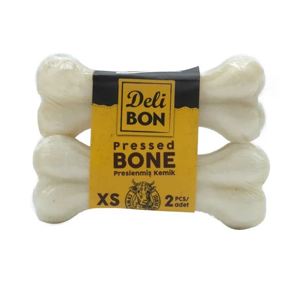 Delibon Deri Köpek Çiğneti Pres Kemik 7cm - 1