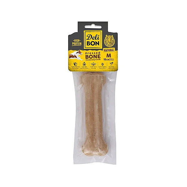 Delibon Kemik Doğal Köpek Çiğneme Ödülü 15cm 1 Adet - Natural