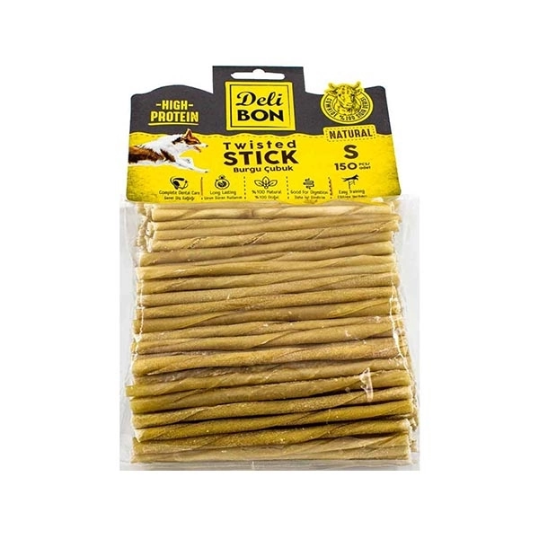 Delibon Köpek Ödül Kemiği Burgu Çubuk İnce 150 Ad Naturel - 1