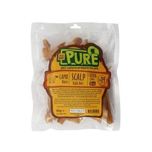 Delibon Kurutulmuş Çubuk Kuzu Kafa Derisi Köpek Ödül Maması 15 Cm 100 Gr