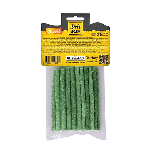 Delibon Spirulina Munchy Çubuk Doğal Köpek Çiğneme Ödülü İnce 25 Adet - 1