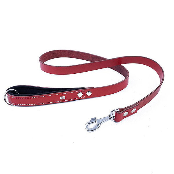 Doggie Deri Köpek Gezdirme Kayışı 3x100cm (Kırmızı) - 2