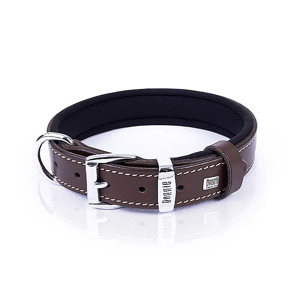 Doggie Deri Köpek Tasması 2.5x37-45cm (Kahve)
