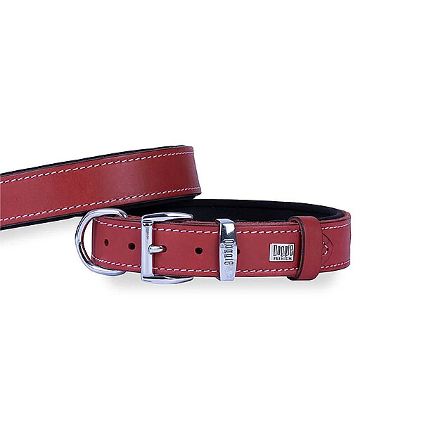 Doggie Deri Köpek Tasması 2.5x37-45cm (Kırmızı) - 2