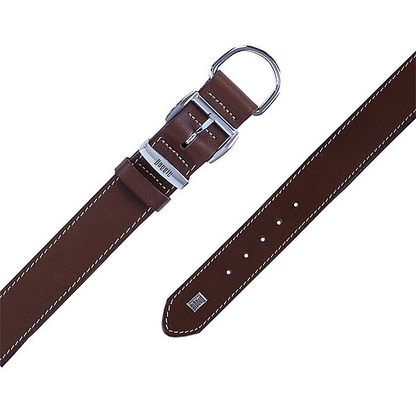 Doggie Deri Köpek Tasması 3.5x47-55cm (Kahve) - 3