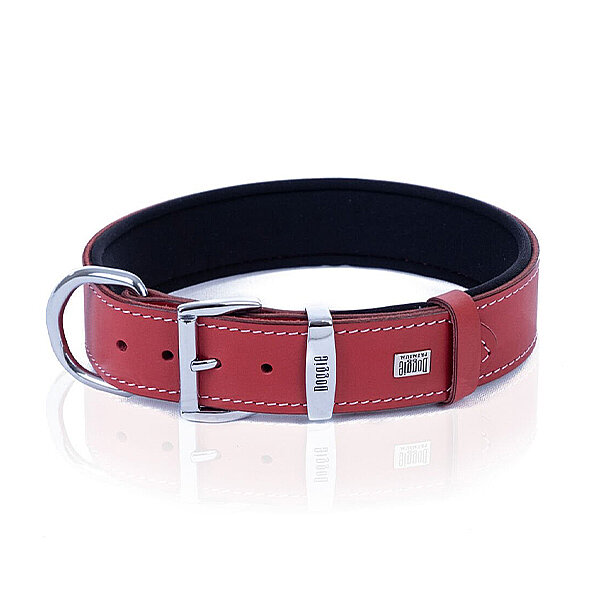 Doggie Deri Köpek Tasması 3.5x47-55cm (Kırmızı)