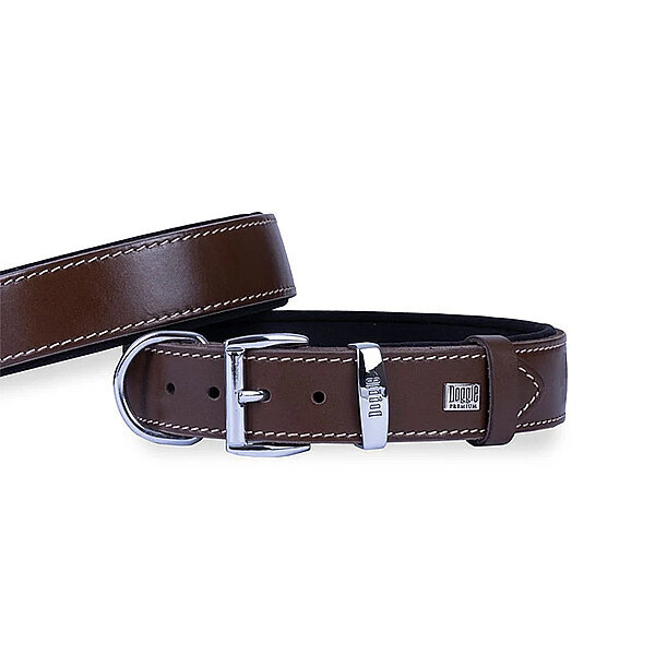 Doggie Deri Köpek Tasması 3.5x52-60cm (Kahve) - 2
