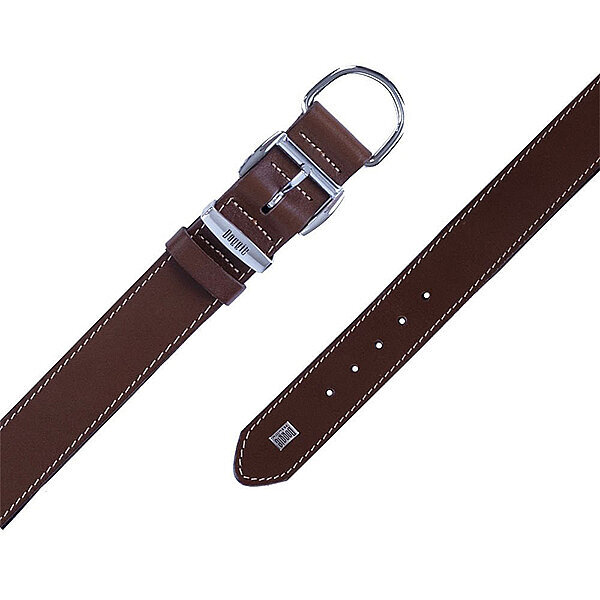 Doggie Deri Köpek Tasması 3.5x52-60cm (Kahve) - 3