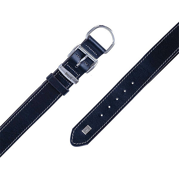 Doggie Deri Köpek Tasması 3.5x52-60cm (Siyah) - 3
