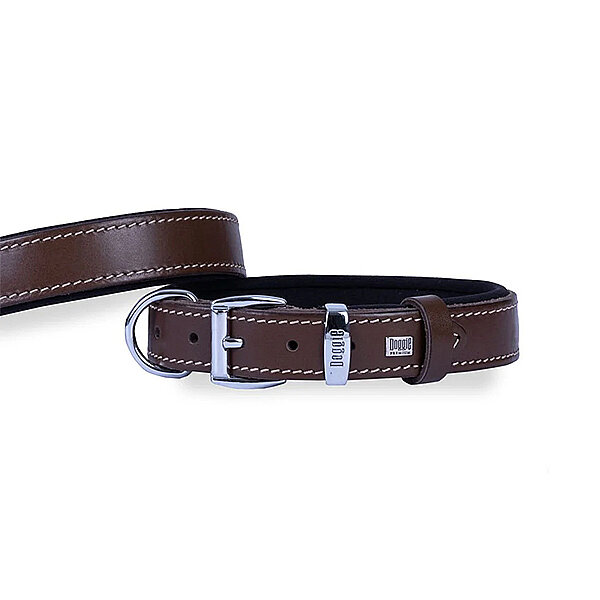 Doggie Deri Köpek Tasması 3x42-50cm (Kahve) - 2