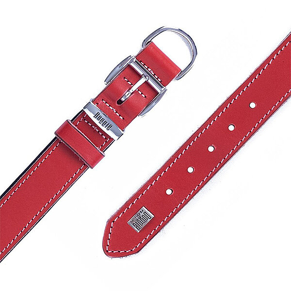 Doggie Deri Köpek Tasması 3x42-50cm (Kırmızı) - 3