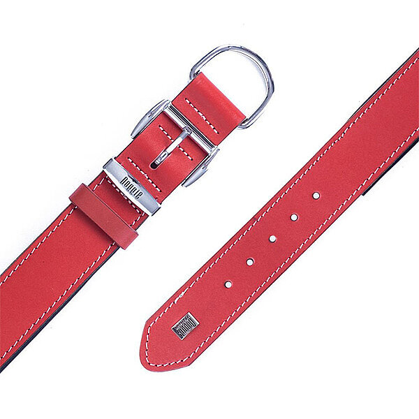 Doggie Deri Köpek Tasması 4x47-55cm (Kırmızı) - 3