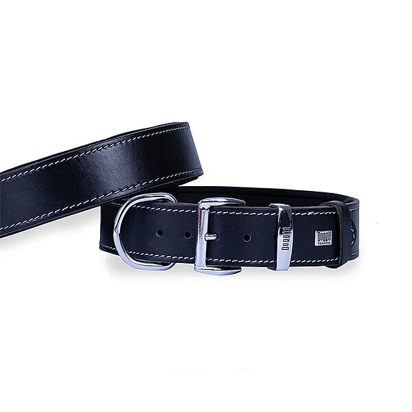 Doggie Deri Köpek Tasması 4x47-55cm (Siyah) - 2