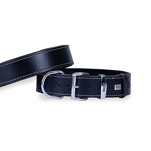 Doggie Deri Köpek Tasması 4x52-60cm (Siyah) - 2