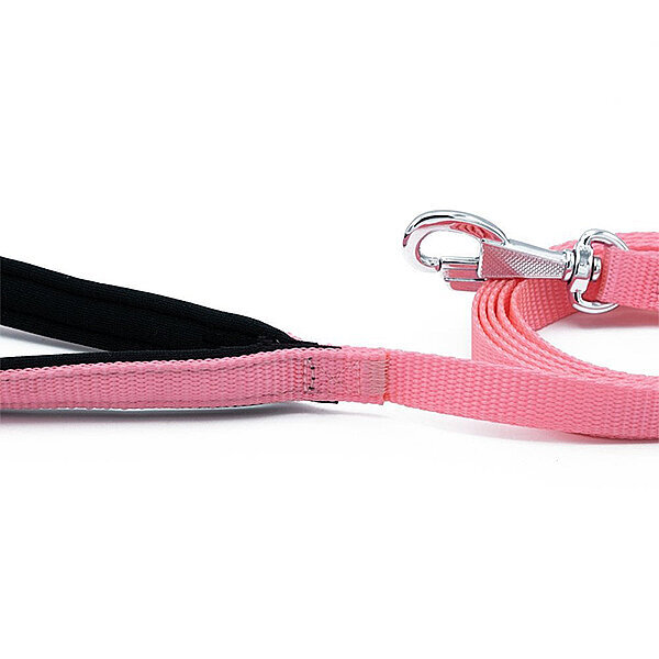 Doggie Dokuma Köpek Gezdirme Kayışı 2x140cm (Pembe)
