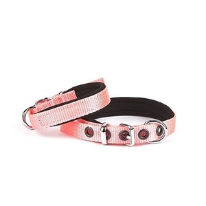 Doggie Dokuma Softlu Sade Köpek Boyun Tasması (1,5cm x 25-31cm -DSBT-1510 M) Pembe