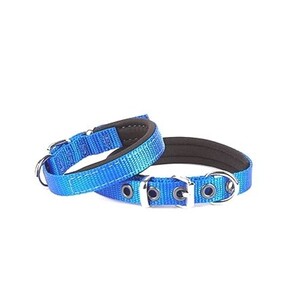 Doggie Dokuma Softlu Sade Köpek Boyun Tasması (1,5cm x 25-31cm -DSBT-1510 M) Mavi