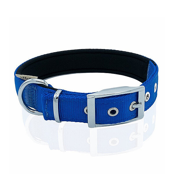 Doggie Elit Dokuma Köpek Tasması 4x47-55cm (Mavi)