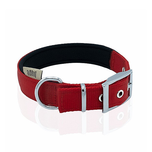 Doggie Elit Dokuma Köpek Tasması 4x52-60cm (Kırmızı) - 1