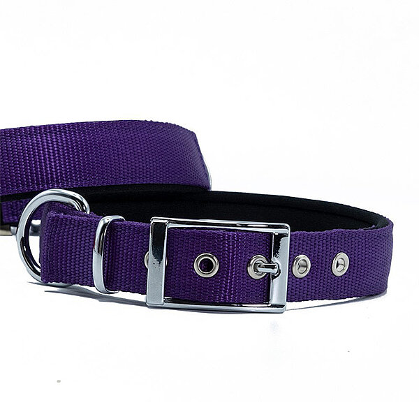 Doggie Elit Dokuma Köpek Tasması 4x57-65cm (Mor) - 2