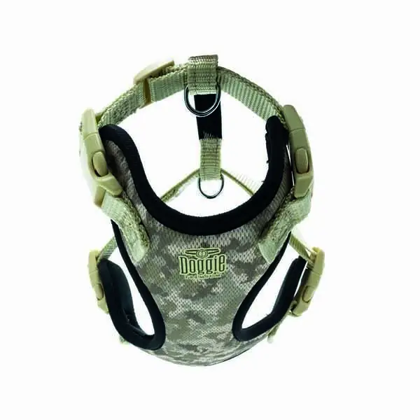 DOGGİE HAVALI DOKUMA GÖĞÜS TASMASI KAMUFLAJ 1,5X35-45CM - 1