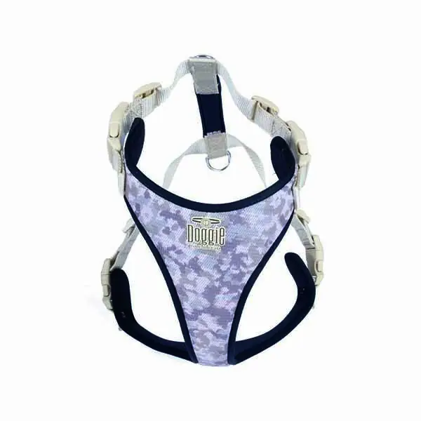 DOGGİE HAVALI DOKUMA GÖĞÜS TASMASI KAMUFLAJ 2,5X70-80CM - 1