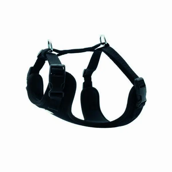 DOGGİE HAVALI DOKUMA GÖĞÜS TASMASI SİYAH 1,5X40-50CM - 1