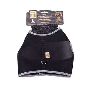DOGGİE HAVALI DOKUMA KEDİ GÖĞÜS & GEZDİRME TAKIMI SİYAH 1,5X30-40CM