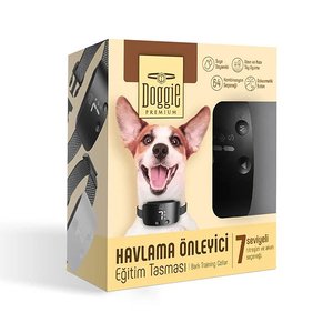 Doggie Havlama Önleyici 7 Seviyeli titreşim ve Şarj edilebilir Siyah Eğitim Tasması - 1