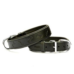 Doggie Kemik Desenli Deri Boyun Tasması (3.5CMx70CM-SBT 3535 L)