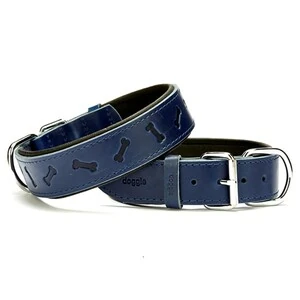 Doggie Kemik Desenli Deri Boyun Tasması (4cm x 48-56cm - SBT 4035 M) - 2