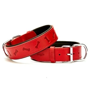 Doggie Kemik Desenli Deri Boyun Tasması (4cm x 48-56cm - SBT 4035 M) - 4