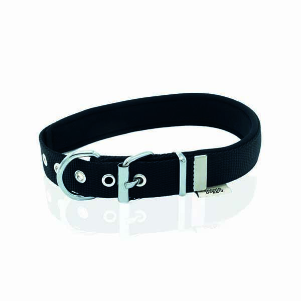 DOGGİE KONFOR DOKUMA BOYUN TASMASI SİYAH 2,5X42-50CM - 1