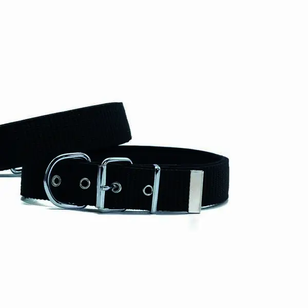 DOGGİE KONFOR DOKUMA BOYUN TASMASI SİYAH 5X50-60CM - 1