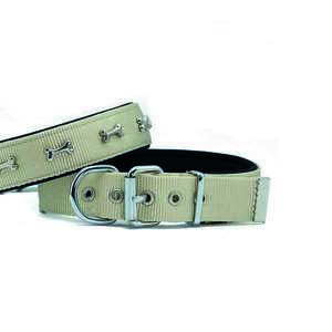 DOGGİE KONFOR DOKUMA KEMİKLİ BOYUN TASMASI HAKİ 3X47-55CM