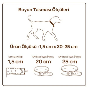 Doggie Polar Softlu Dokuma Köpek Boyun Tasması (1,5cm x-20-25cm -PDBT-1510 S) - 2