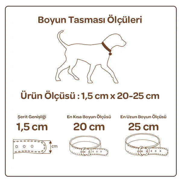 Doggie Polar Softlu Dokuma Köpek Boyun Tasması (1,5cm x-20-25cm -PDBT-1510 S) - 2