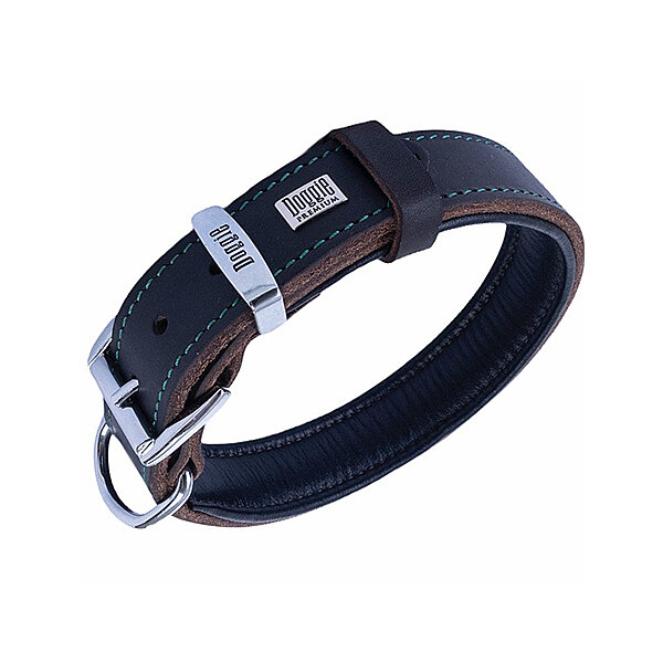 Doggie Yağlı Deri Köpek Tasması 3.5x52-60cm (Açık Kahve) - 2
