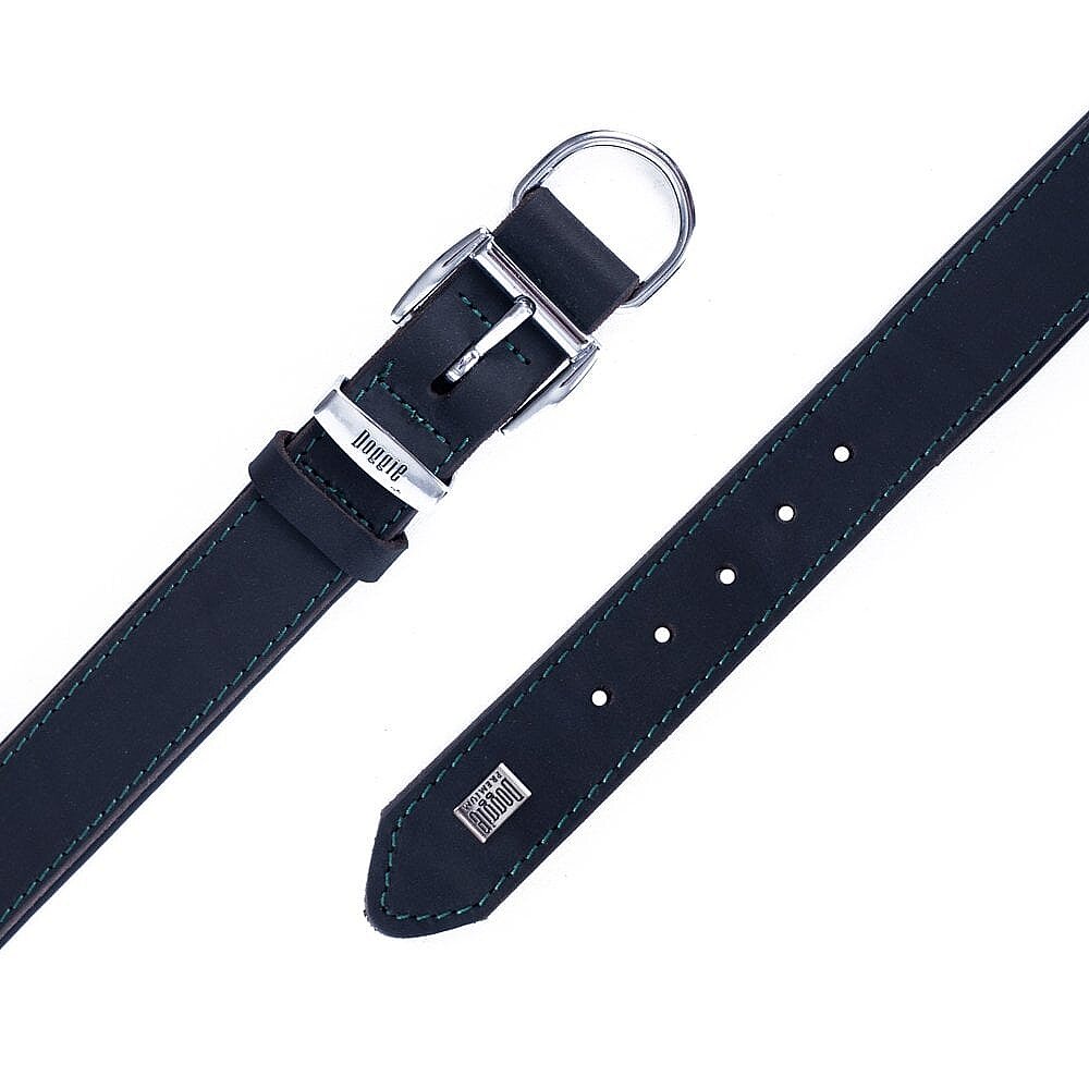 Doggie Yağlı Deri Köpek Tasması 4x47-55cm (Açık Kahve) - 3