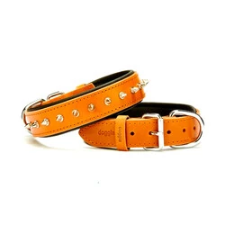 Doggie Yumuşak Doku Çivili Deri Boyun Tasması (3.5CMx60CM - SBT 3512 M) - 2