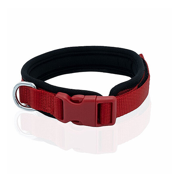 Doggie Yumuşak Dolgulu Köpek Tasması 2.5x40-50cm (Kırmızı)