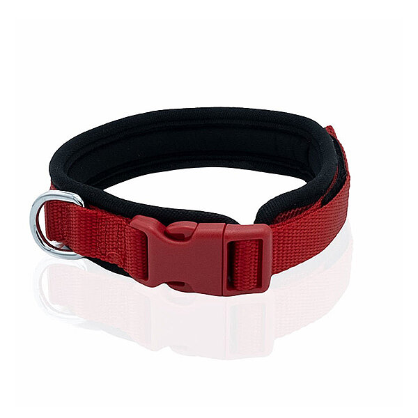 Doggie Yumuşak Dolgulu Köpek Tasması 2.5x40-50cm (Kırmızı) - 1