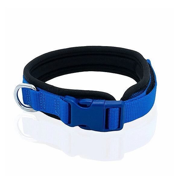 Doggie Yumuşak Dolgulu Köpek Tasması 2.5x40-50cm (Mavi)