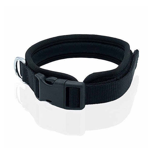 Doggie Yumuşak Dolgulu Köpek Tasması 2.5x40-50cm (Siyah)