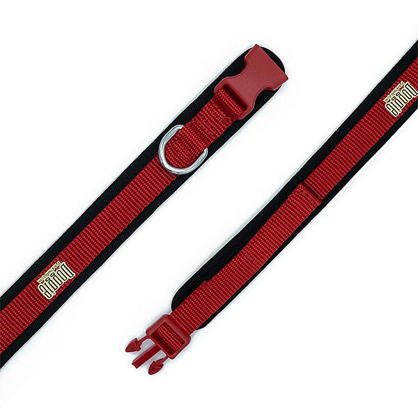 Doggie Yumuşak Dolgulu Köpek Tasması 2x35-45cm (Kırmızı) - 2