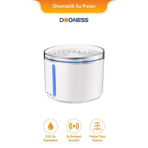 Dogness D09 Akıllı Otomatik Kedi ve Köpek Su Pınarı 2,2 L (Beyaz) - 1